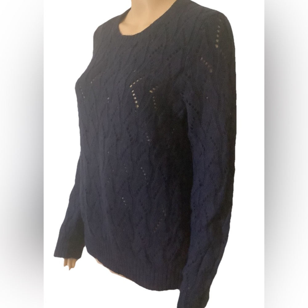 Loft Sweater / Crochet Long  Sleeve,  knitted size L